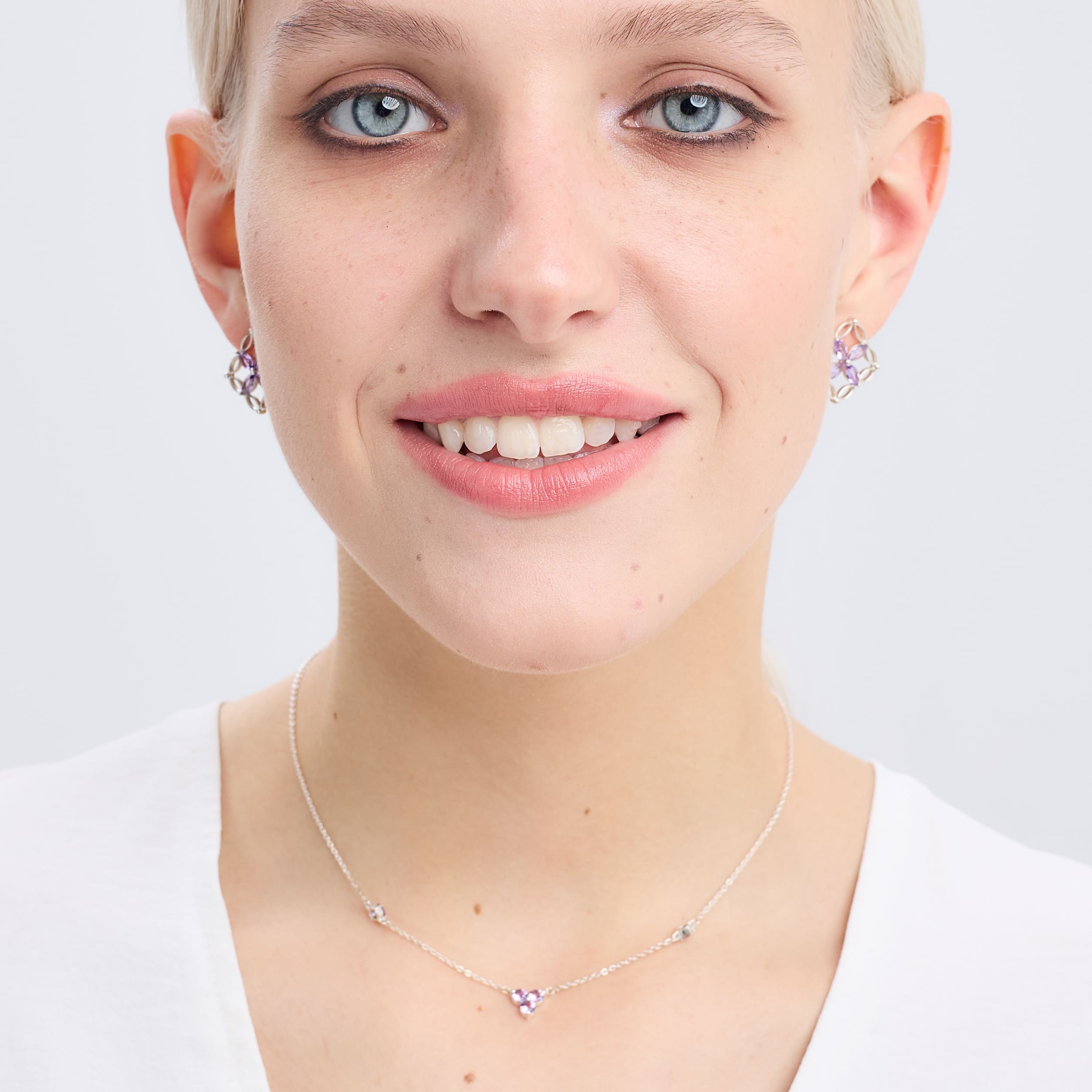 Серьги Principessa Marchese с аметистами в серебре