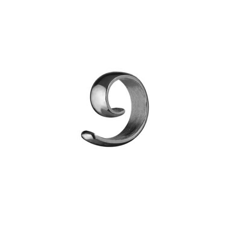 Кафф Spirale Спираль черный родий