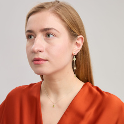 Чокер Principessa Goccia с хризолитом в серебре