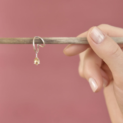 Кафф с камнем Anello Goccia с цитрином в серебре