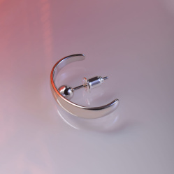Серьга Palla 20 c шариком серебро