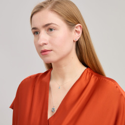 Чокер Principessa Goccia c топазом в серебре