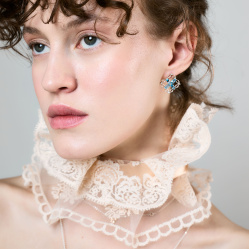 Серьги Principessa Marchese с топазами в серебре
